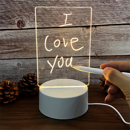 Acrylic LED Message Night Light